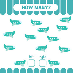 how many planes go to the left and right vector image