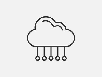 technology icon cloud computing connection big vector image