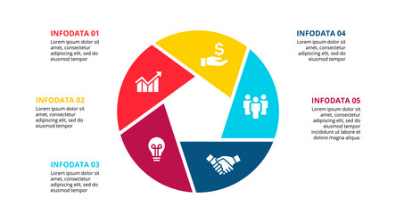 Circular Step Infographic Template vector image
