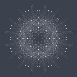 Complex Network of Dots and Lines vector image