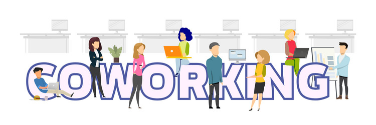 Coworking Character - Open Space vector image