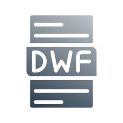 dwf document file type gradient icon can be used vector image
