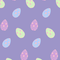 easter seamless pattern with colorful patterned vector image