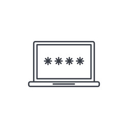 laptop login password data secure lock padlock vector image