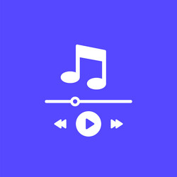 Music player design with play button vector