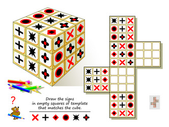 Spatial Reasoning Puzzle Game vector image