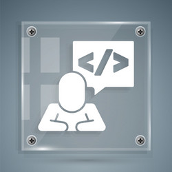 white web design and front end development icon vector image