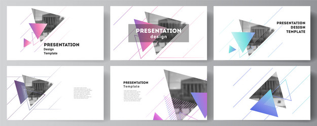 Abstract Memphis Presentation Slides vector image