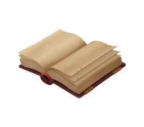 ancient book for game with open old paper pages vector image