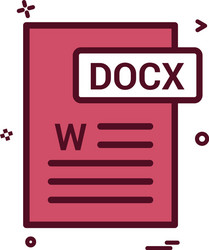 docx file format icon design vector image