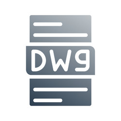 dwg gradient icon for digital document can vector image