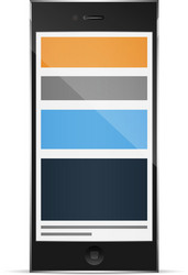 responsive grid layout on phone vector image