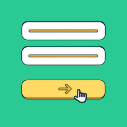 web template of computer login form vector image