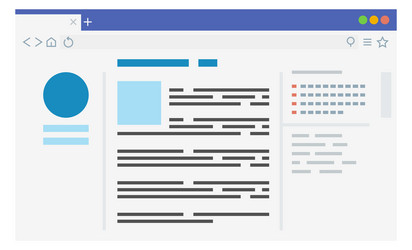 website framework layout web interface vector image