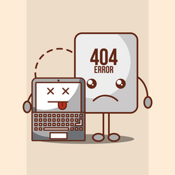 404 error page not found vector image