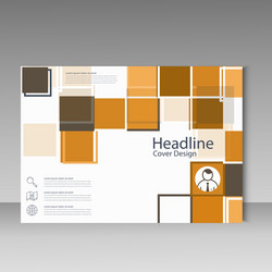 abstract brochure template design with squares vector image