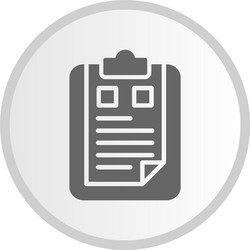 assignment glyph circle grey icon vector image