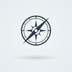 Compass Icon - Navigation Tool vector image