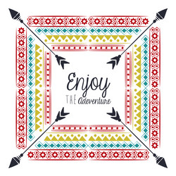 decorative boho pattern background vector image