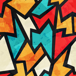 geometric grunge seamless pattern vector image
