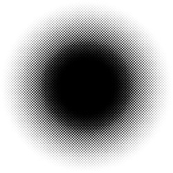 halftone element circular pattern specks vector image