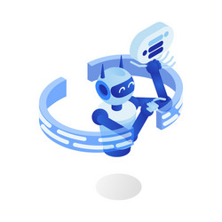 internet bot flat futuristic vector image