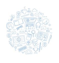 learning online e-learning video call chat vector image