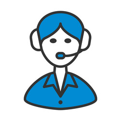 logistic dispatcher consultant icon vector image