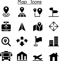 Map icons vector