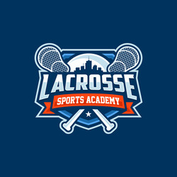 Minimalist Lacrosse Badge Vector Image
