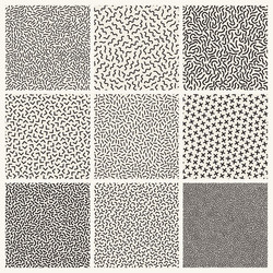 Monochrome Memphis Patterns - Retro Style vector image
