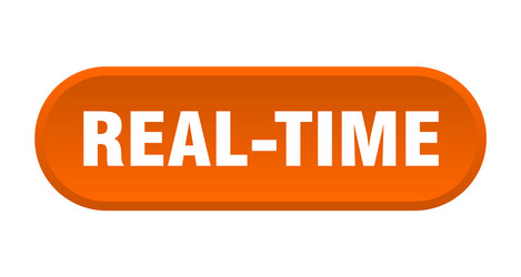 real-time button rounded sign on white background vector image
