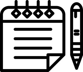 stickynote linear style icon design vector image