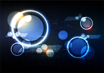 technological futuristic interface system vector image