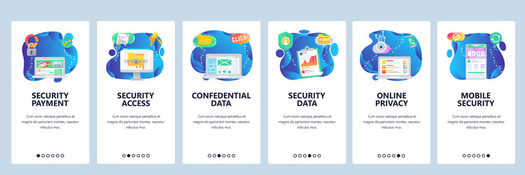 website and mobile app onboarding screens vector image