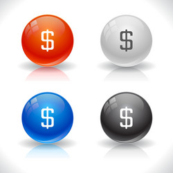 website template buttons vector image