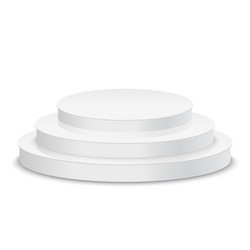 white podium square 3d empty with steps vector image
