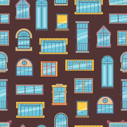 window flat icons background or pattern vector image