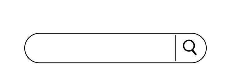 a simple web search box or bar vector image