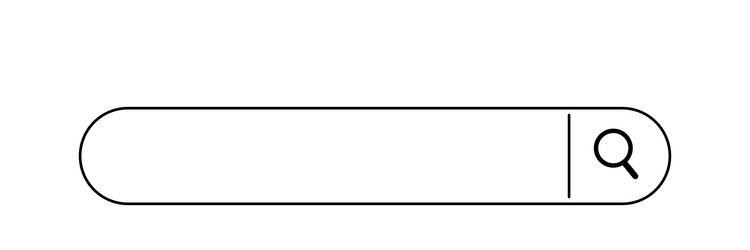 A simple web search box or bar vector