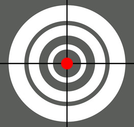 Reticle with bleeding hits Royalty Free Vector Image