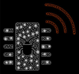 bright mesh 2d hardware bug with flash spots vector image