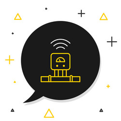 line smart sensor system icon isolated on white vector image
