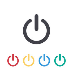 power button icon or on and off switch vector image