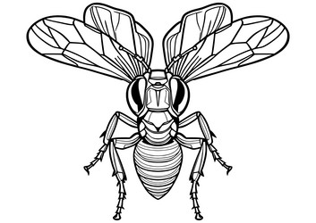 Odynerus wasp Royalty Free Vector Image - VectorStock