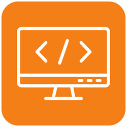 coding icon design vector image