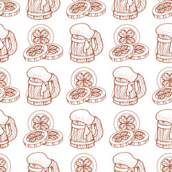 seamless pattern coins with the image of clover vector image
