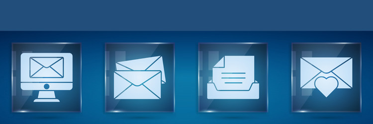 set monitor and envelope drawer vector image