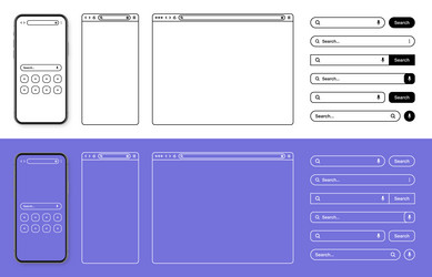 smartphone web browser internet page window vector image