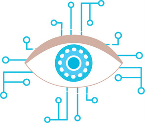 visual technology connect in the cyberspace vector image